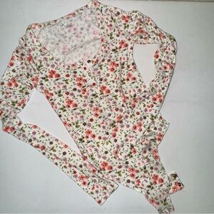 Aerie Floral Cottage Print Body Suit
